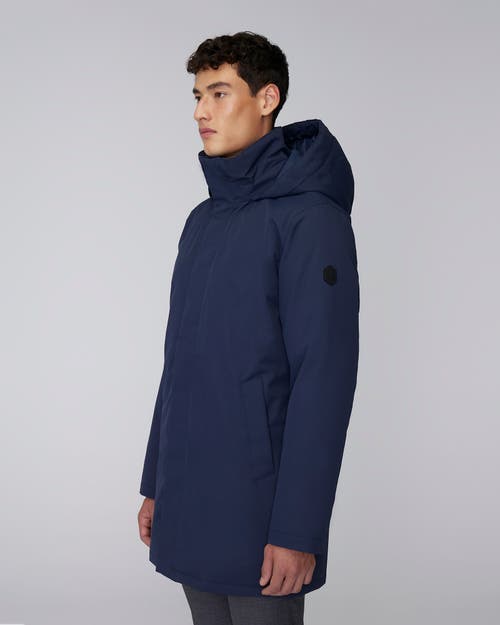 Quartz Co. Labrador | Hooded Down Winter Jacket In True Navy