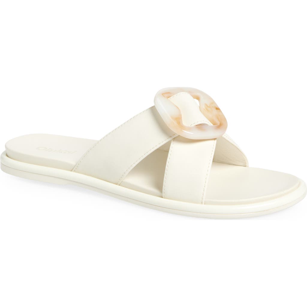 Olukai La'i Slide Sandal In White Sand/white Sand