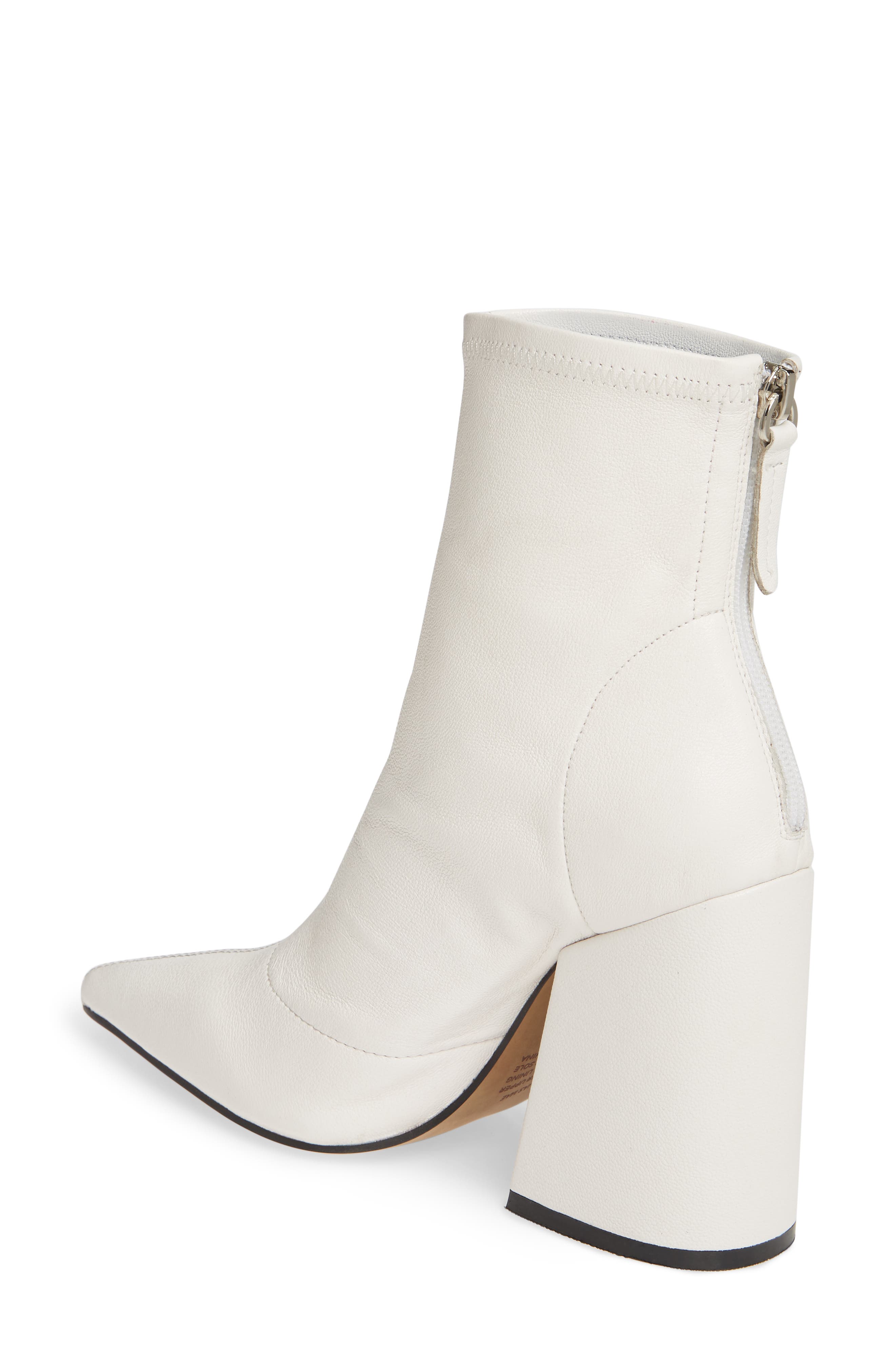 Ahnika Bootie, Alternate, color, WHITE STRETCH LEATHER