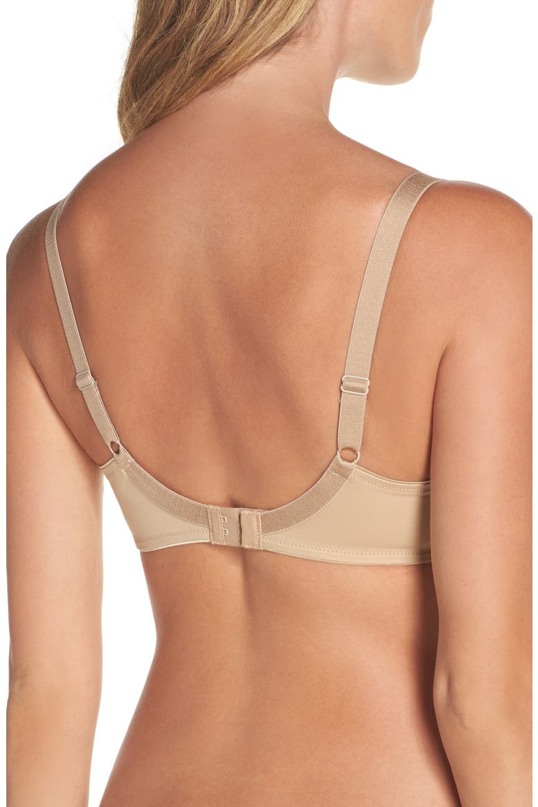 Seamless Underwire Balconette Bra, Alternate, color, NUDE