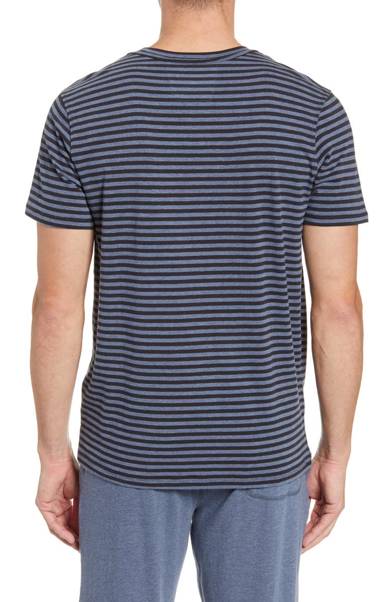 Daniel Buchler Stripe Stretch Cotton & Modal Crewneck T-Shirt, Alternate, color,