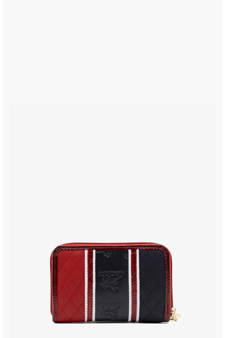 Prestige Card Holder Wallet 217, Alternate, color, Navy / White / Red