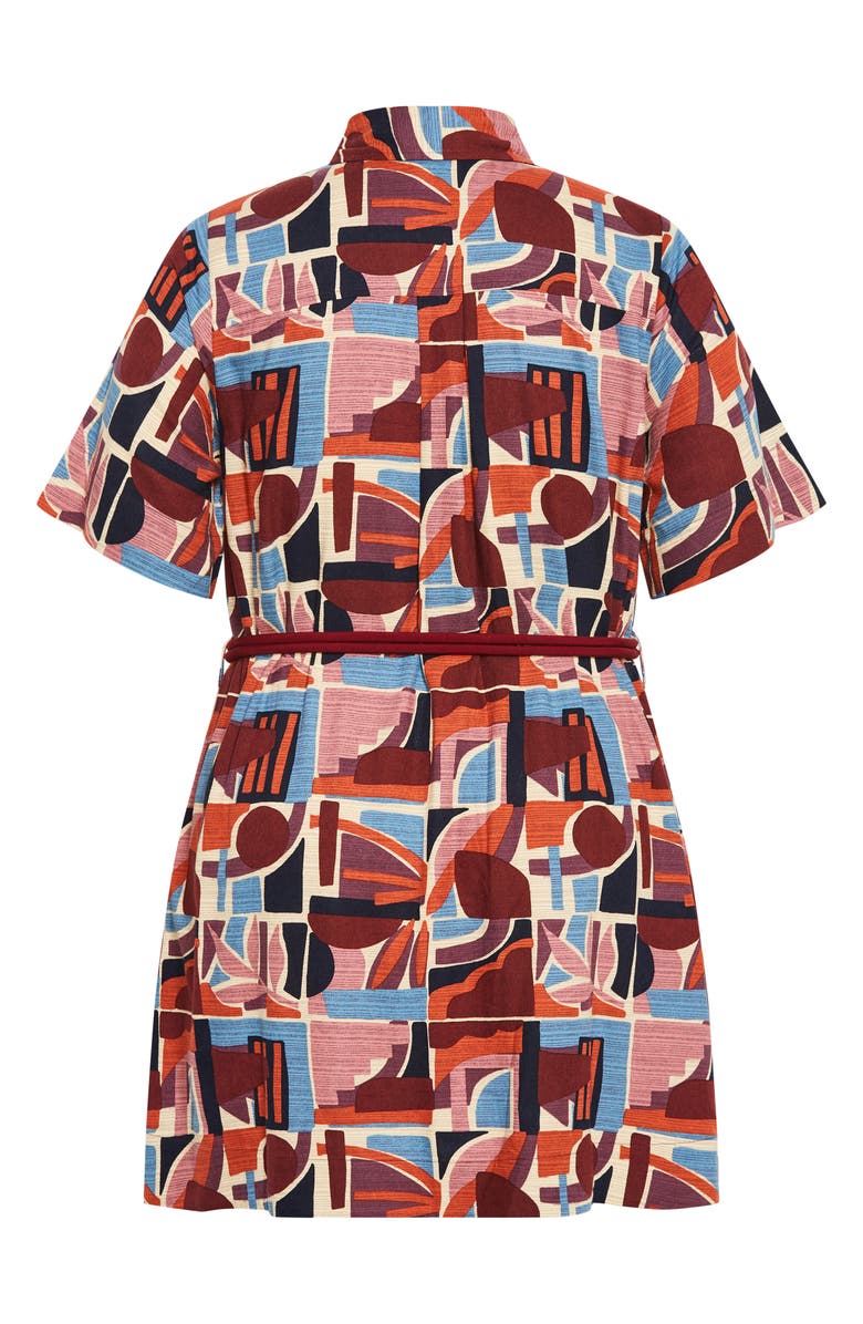 City Chic Amara Belted Shirtdress, Alternate, color, La Palma