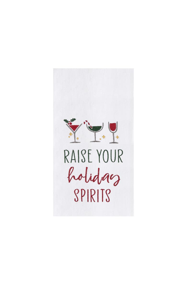 Raise Holiday Spirits Towel, Main, color, Red