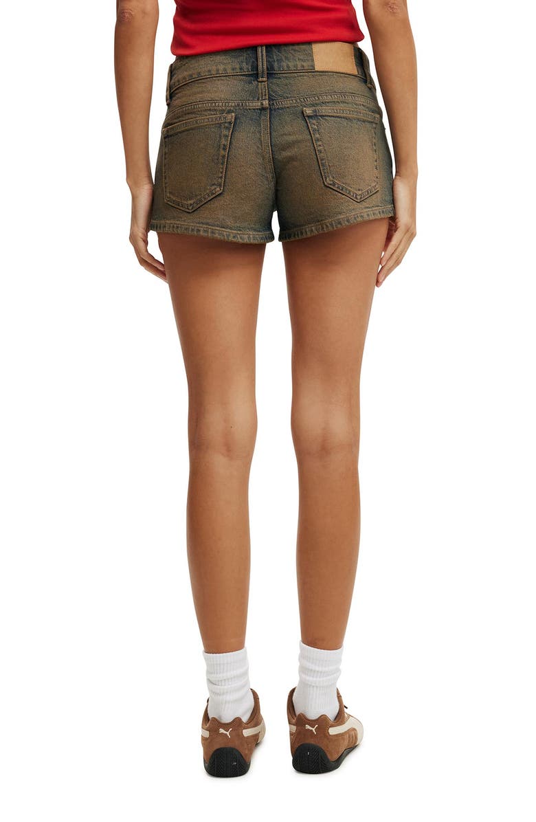 Cotton On Women's Micro Low Denim Short, Alternate, color, Rusty Blue