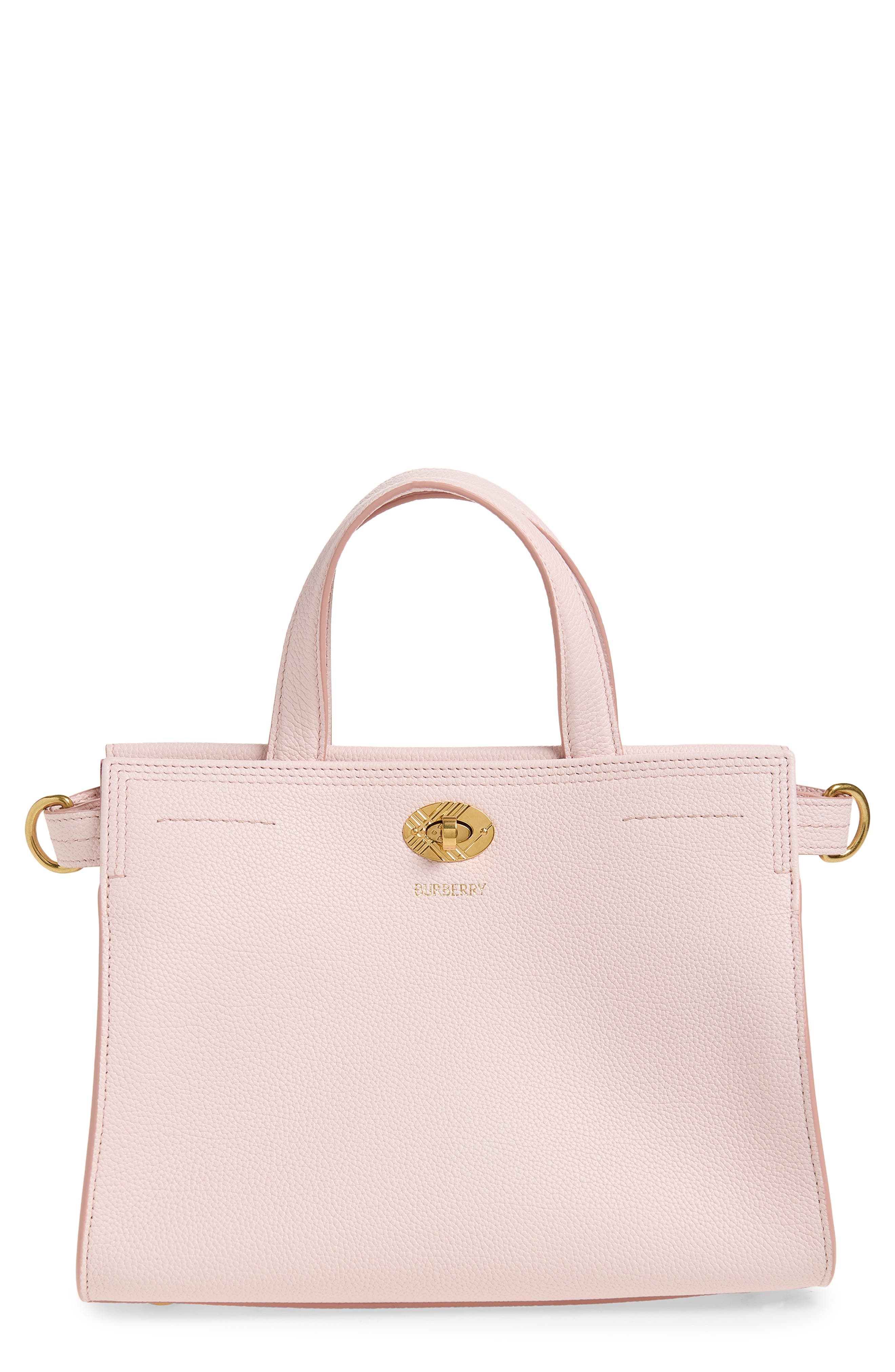 Burberry Cotswolds Leather Tote, Main, color, Cameo Pink