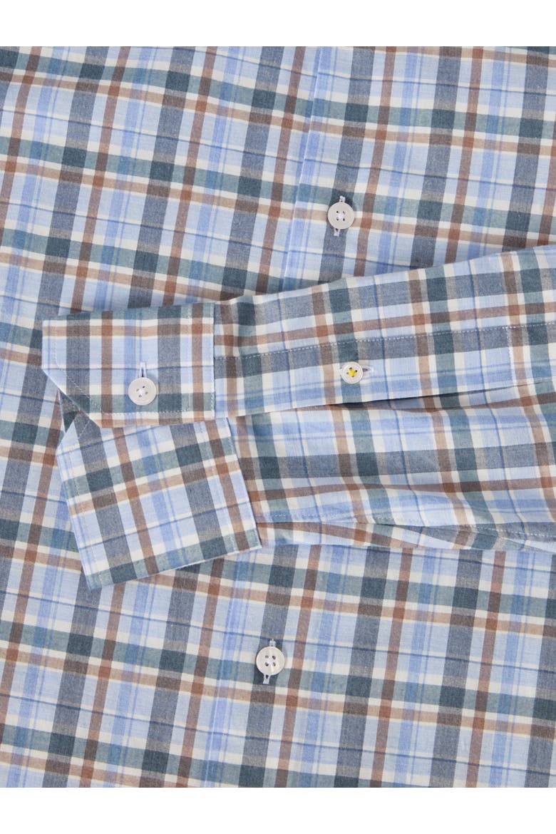 Reynolds Ultra Light Weight Brushed Plaid Shirt, Alternate, color, Light Blue Multi
