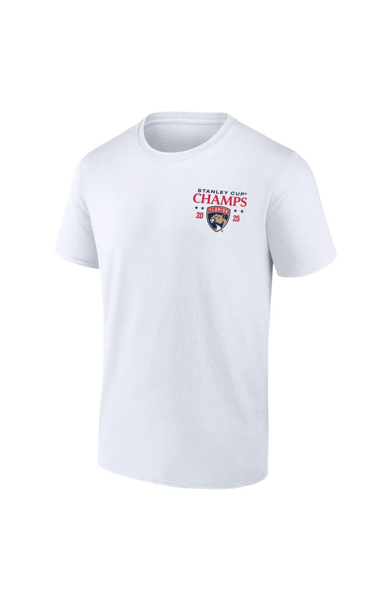 FANATICS Men's Fanatics White Florida Panthers 2025 Stanley Cup Champions Jersey Roster T-Shirt, Alternate, color, White