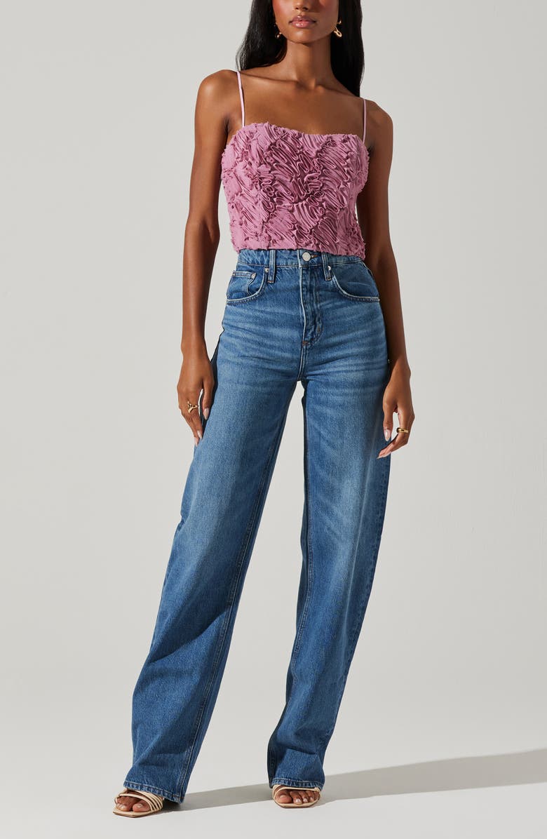 ASTR the Label Kalinda Textured Crop Camisole, Alternate, color, Mauve