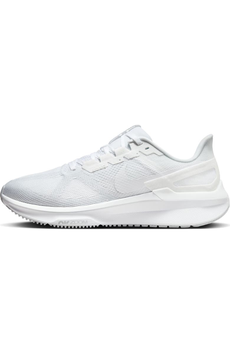 Nike Air Zoom Structure 25 Running Shoe, Alternate, color, White/ Pure Platinum/ White