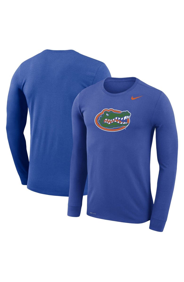 Nike Men's Nike Royal Florida Gators School Logo Legend Performance Long Sleeve T-Shirt, Alternate, color,