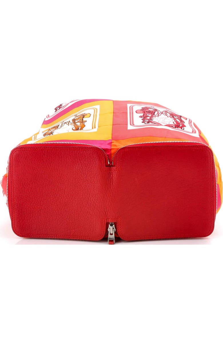 Pre-Owned Hermes Silky Pop Tote Printed Silk, Alternate, color, Rouge Vif