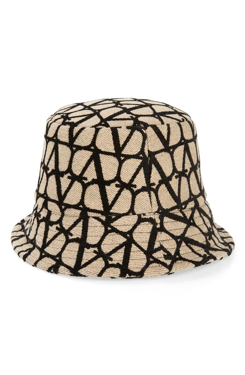 Valentino Garavani VLOGO Tessuto Bucket Hat, Main, color,