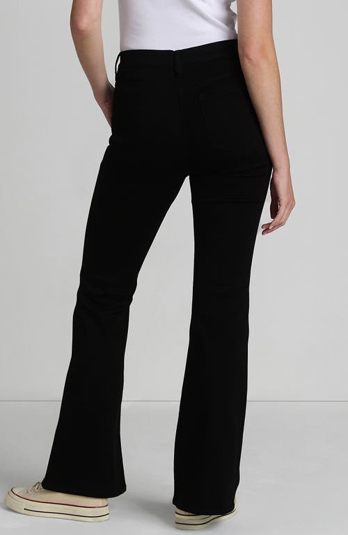 Lands' End Denim High Rise Skinny Flare Jeans In Black