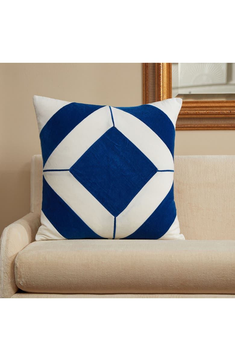 ROSELLI TRADING COMPANY Diamond Navy Accent Pillow, Alternate, color, Navy