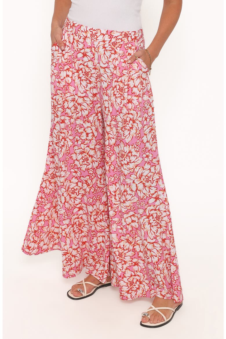Lessie Floral Print Wide Leg Pants, Alternate, color, PINK FLORAL