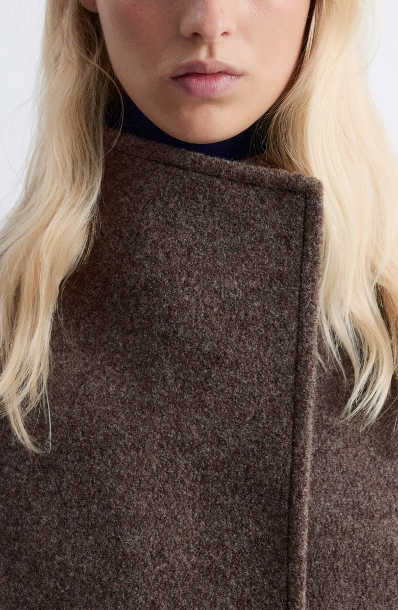 & Other Stories Asymmetric Oversize Wool Jacket, Alternate, color, Mole Dark