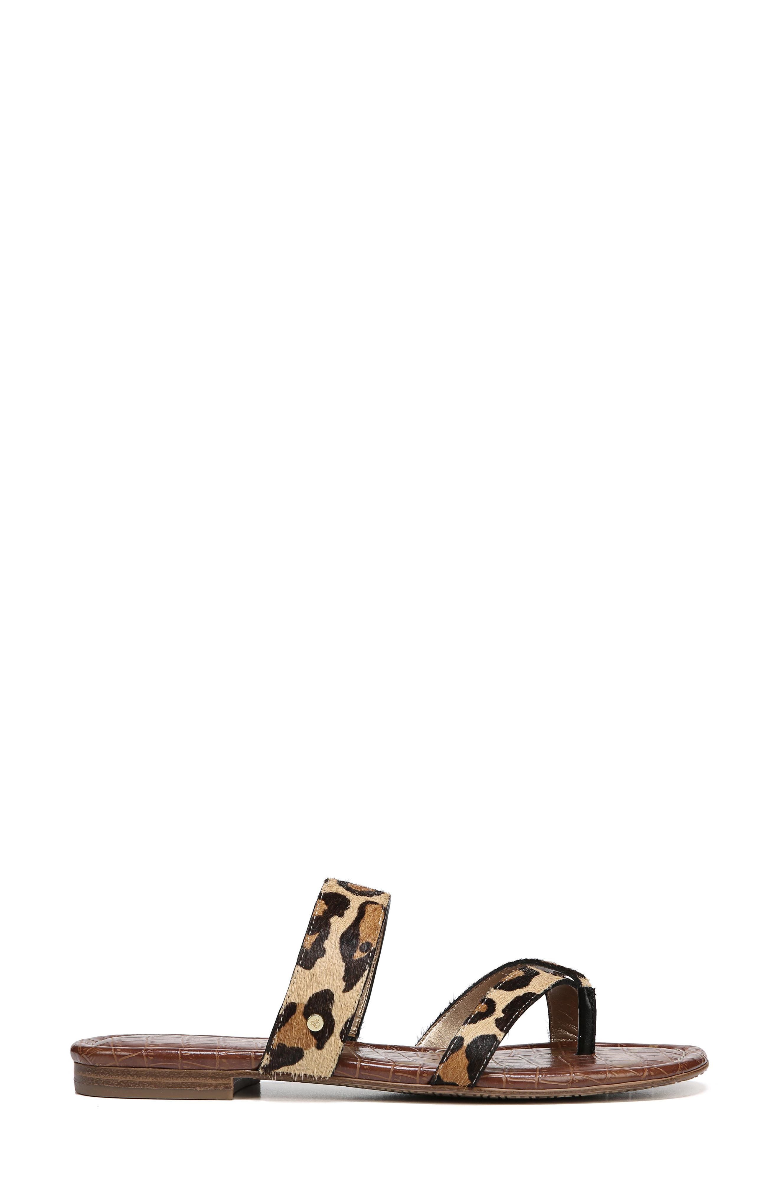 Bernice Genuine Calf Hair Sandal, Alternate, color, NEW NUDE LEOPARD BRAHMA HAIR