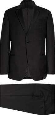 Emporio Armani Trim Fit Black Super 130s Wool Tuxedo