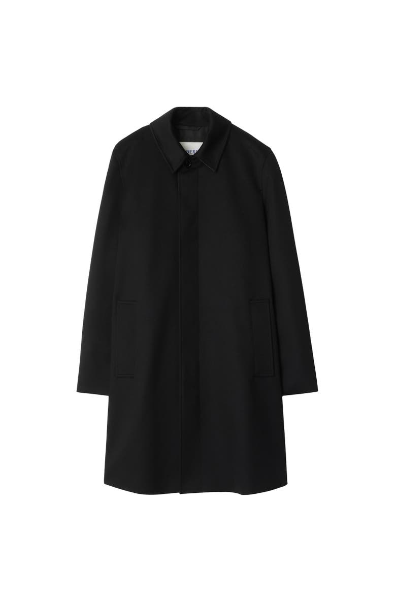 Burberry Mid-length Cashmere Car Coat, Alternate, color, Black