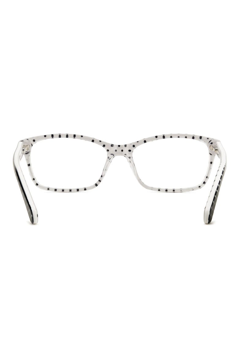 catrina 51mm rectangular optical glasses, Alternate, color, BLACK PATTERN WHITE