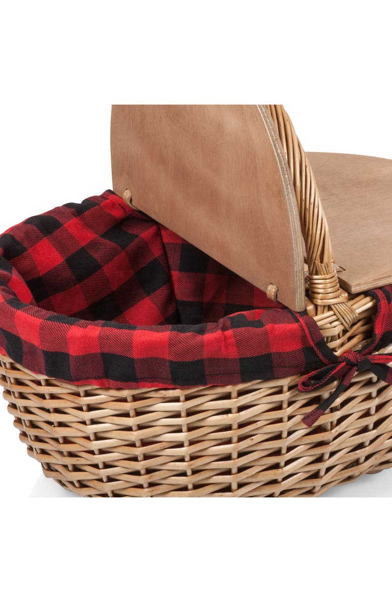 Picnic Time Country Picnic Basket, Alternate, color, Red