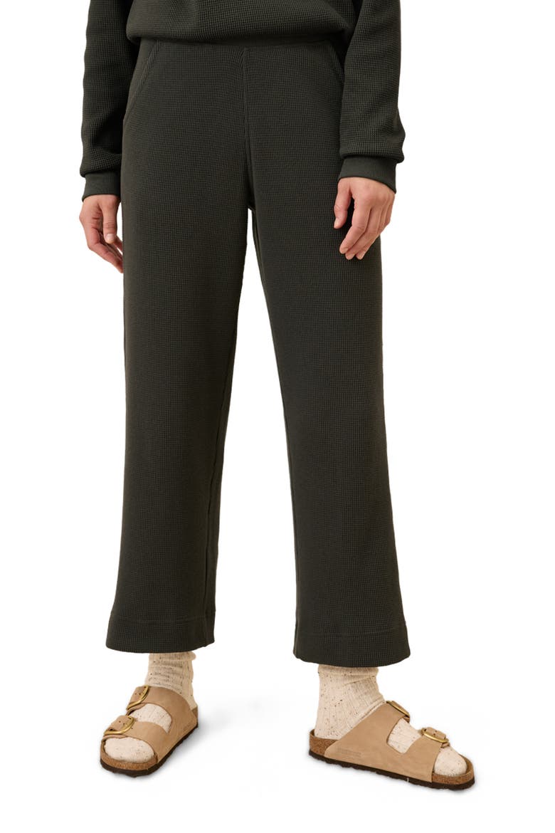 Thermal Waffle Wide Leg Pant, Main, color, Oak