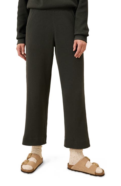 Thermal Waffle Wide Leg Pant