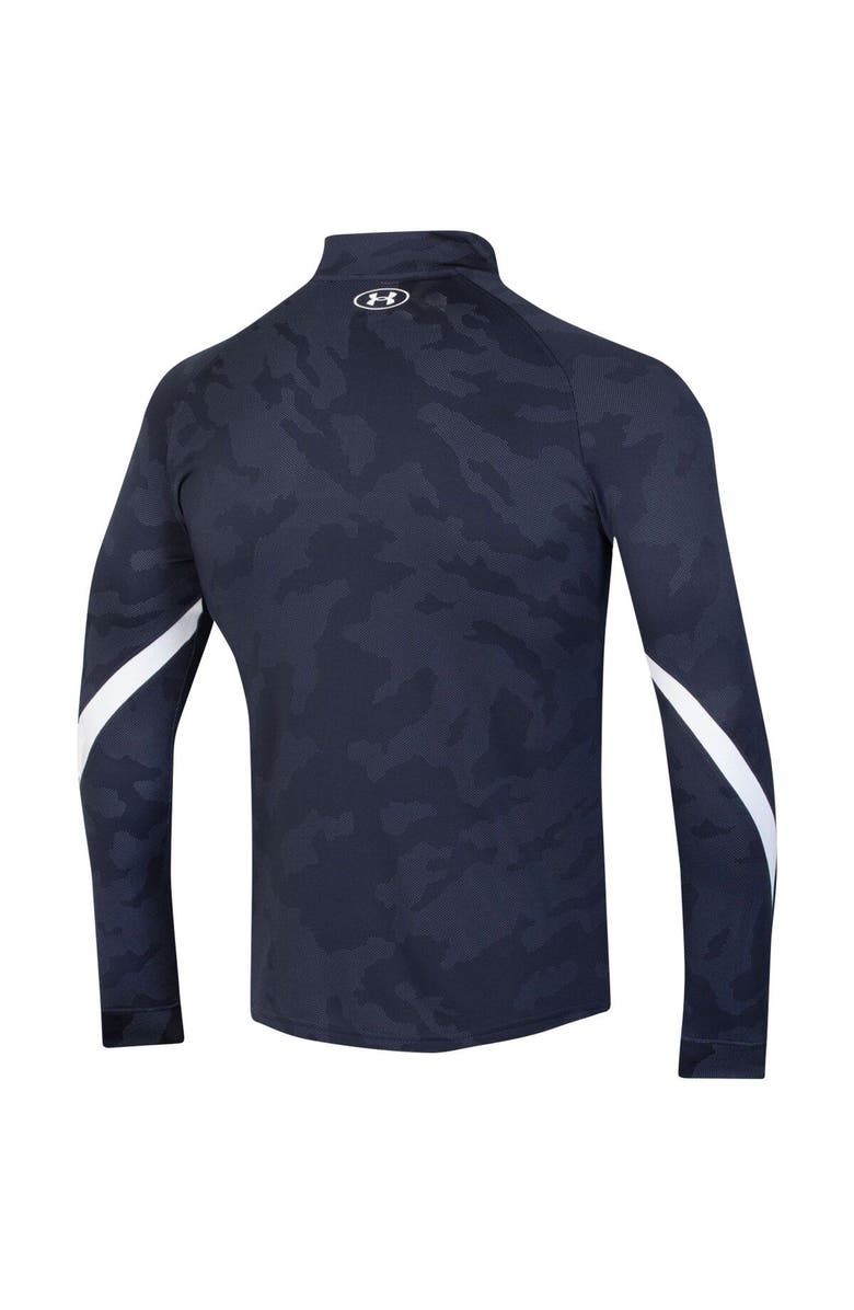 Under Armour Men's Under Armour Navy Notre Dame Fighting Irish Game Day Camo Raglan Quarter-Zip Top, Alternate, color, 