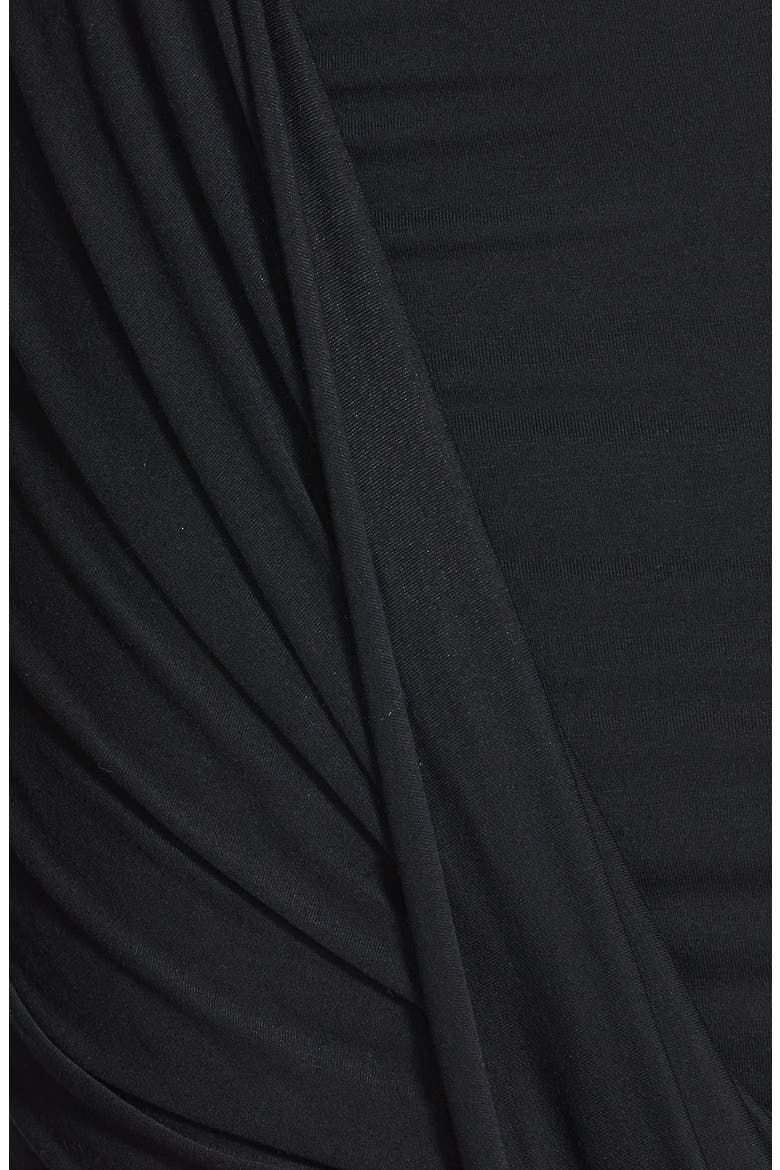 Asymmetrical Twist Body-Con Skirt, Alternate, color, BLACK