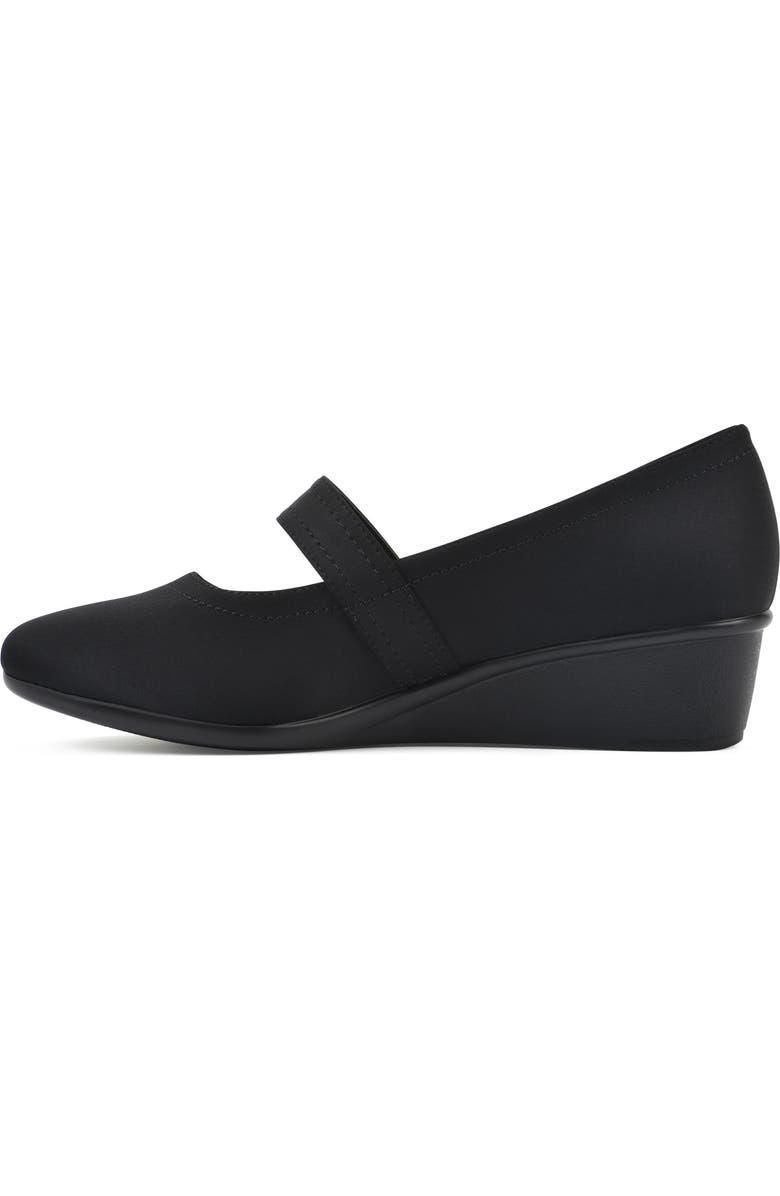 CLIFFS BY WHITE MOUNTAIN Brightly Mary Jane Wedge Pump, Alternate, color, Black/ Nylon
