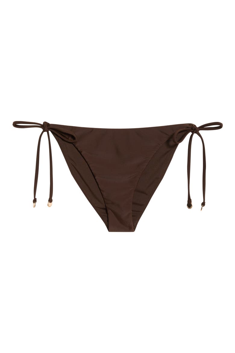 Benni Side Tie Bikini Bottoms, Alternate, color, BEACH BROWN
