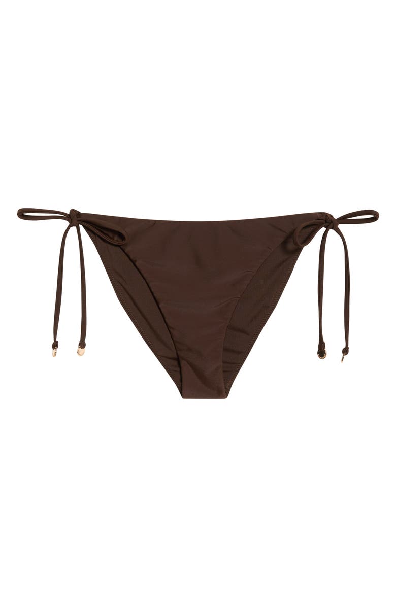 Ramy Brook Benni Side Tie Bikini Bottoms, Main, color, Beach Brown