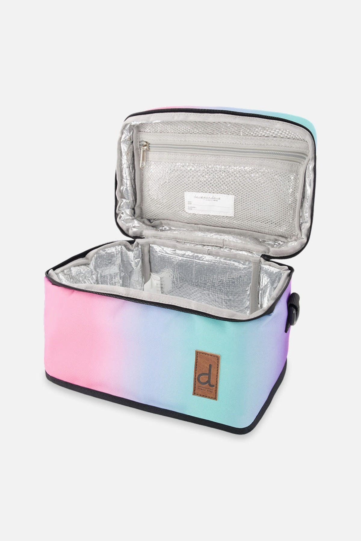 Deux par Deux Gradient Durable Functional Spacious Lunch Box, Alternate, color, Blue And Mauve Gradient