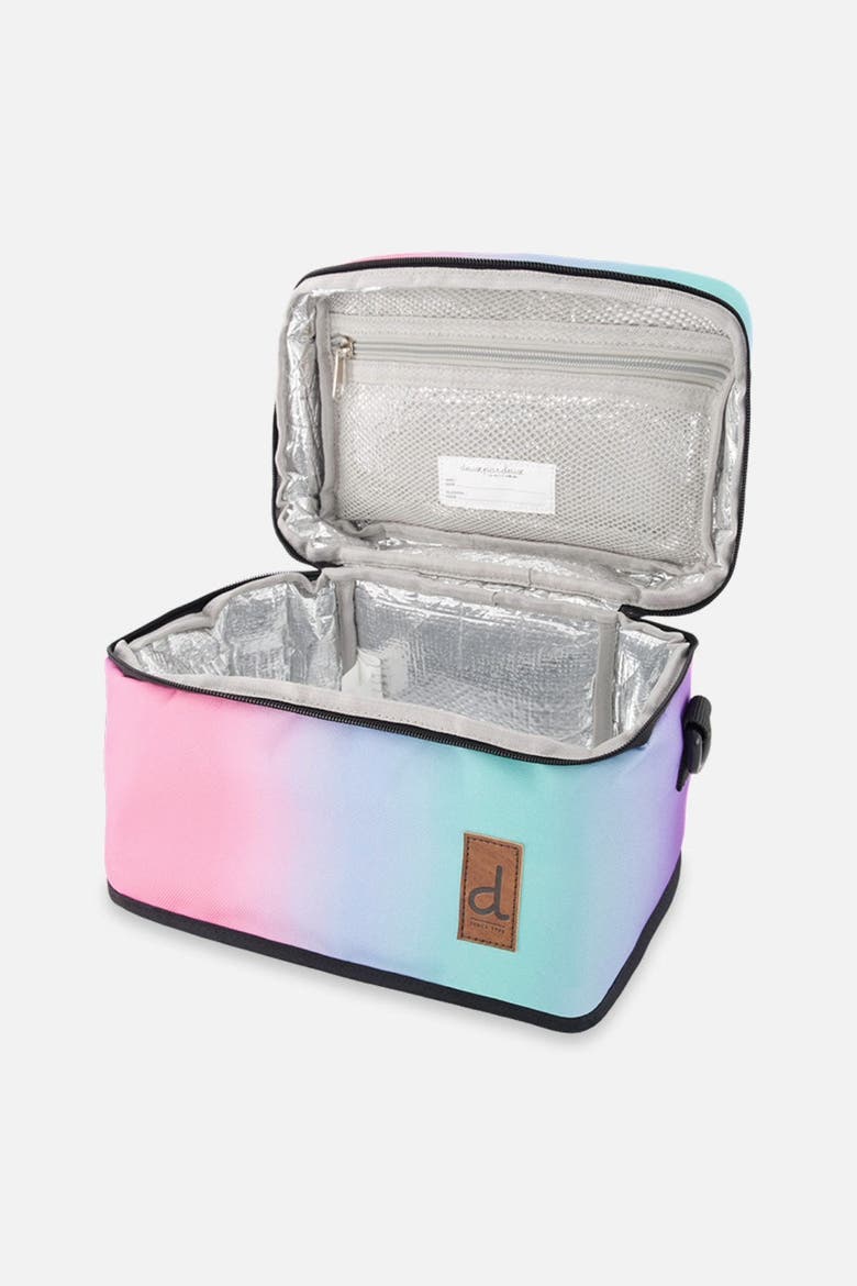 Gradient Durable Functional Spacious Lunch Box, Alternate, color, Blue and Mauve Gradient