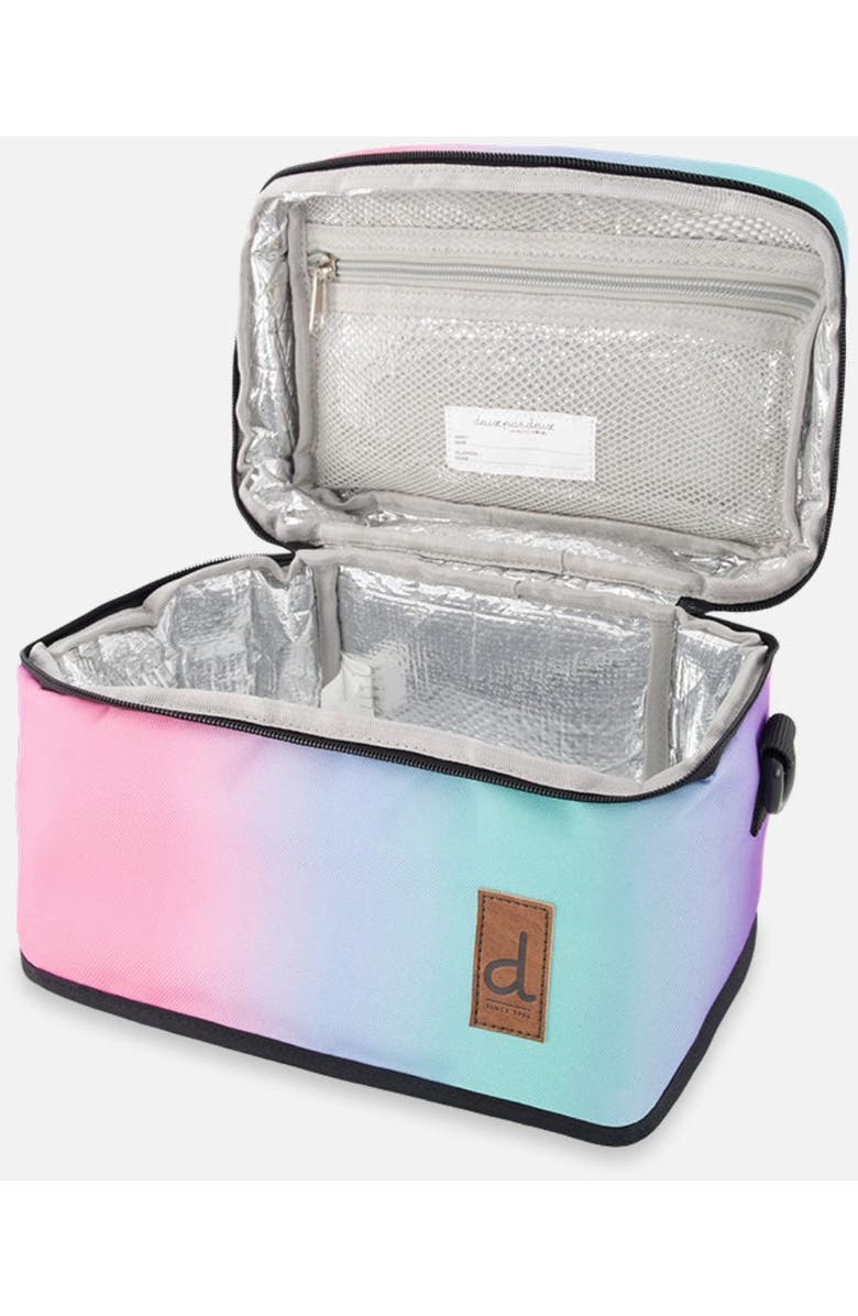 Deux par Deux Gradient Durable Functional Spacious Lunch Box, Alternate, color, Blue And Mauve Gradient