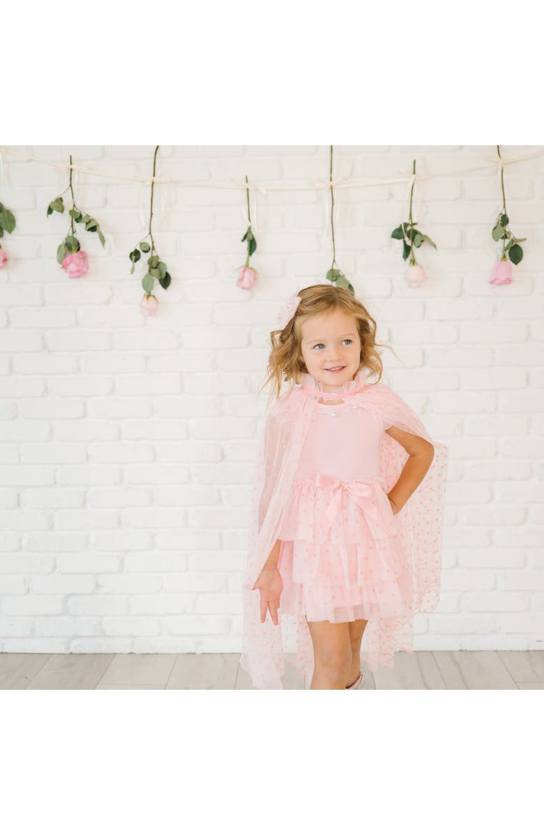 Sweet Wink Flocked Heart Valentine
s Day Cape, Alternate, color, Pink