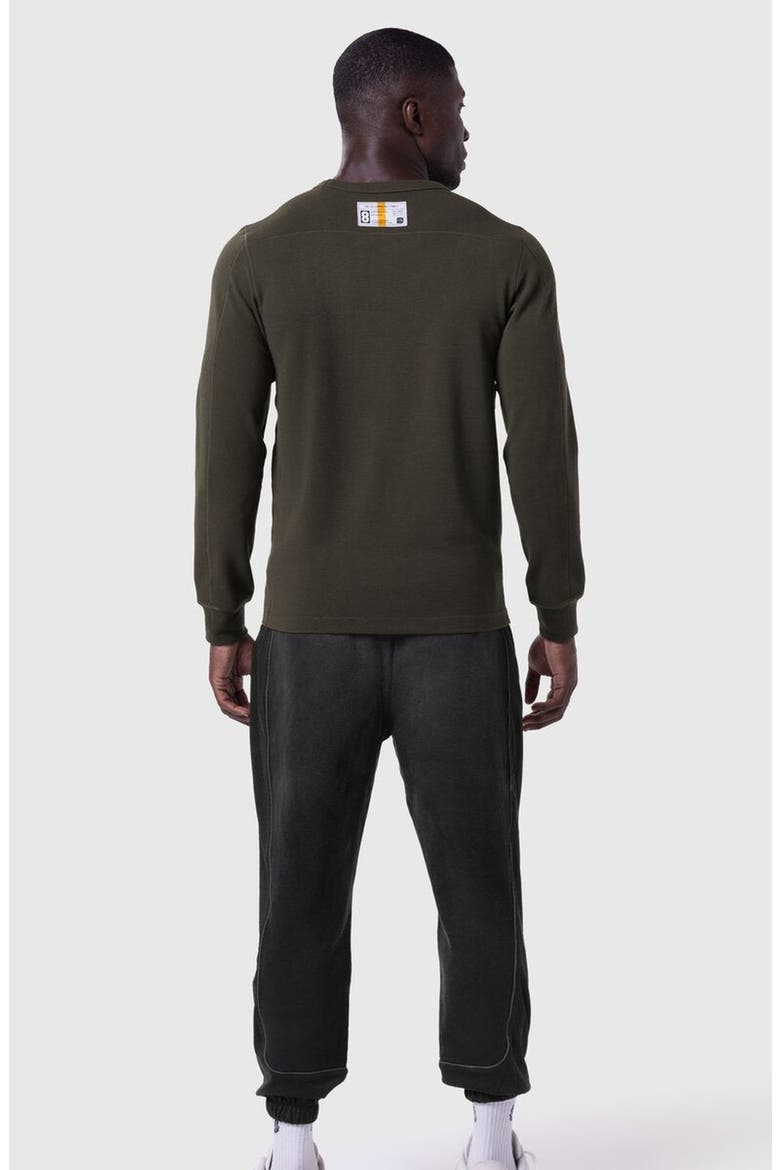 Waffle Knit Long Sleeve, Alternate, color, Olive
