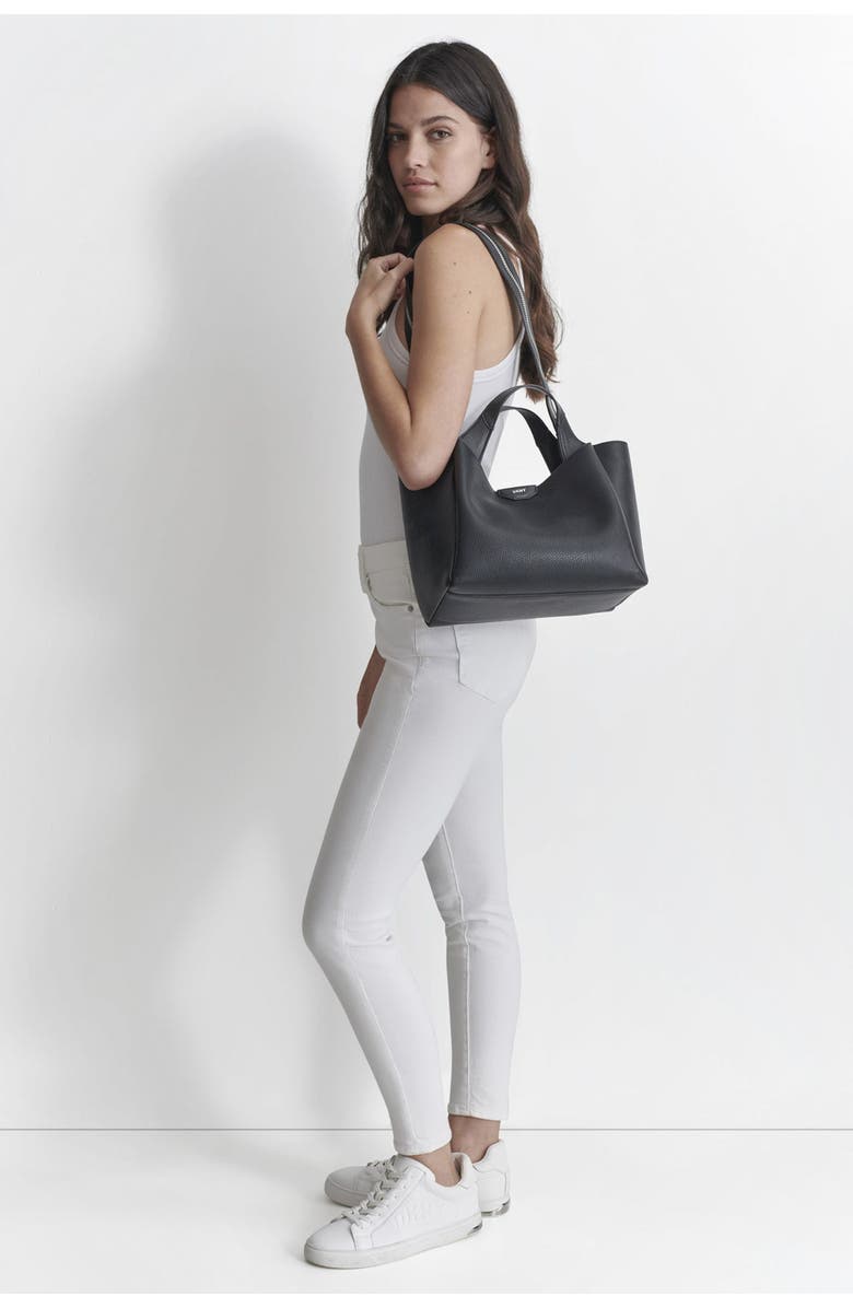 DKNY Willa Satchel, Alternate, color, Black/Silver
