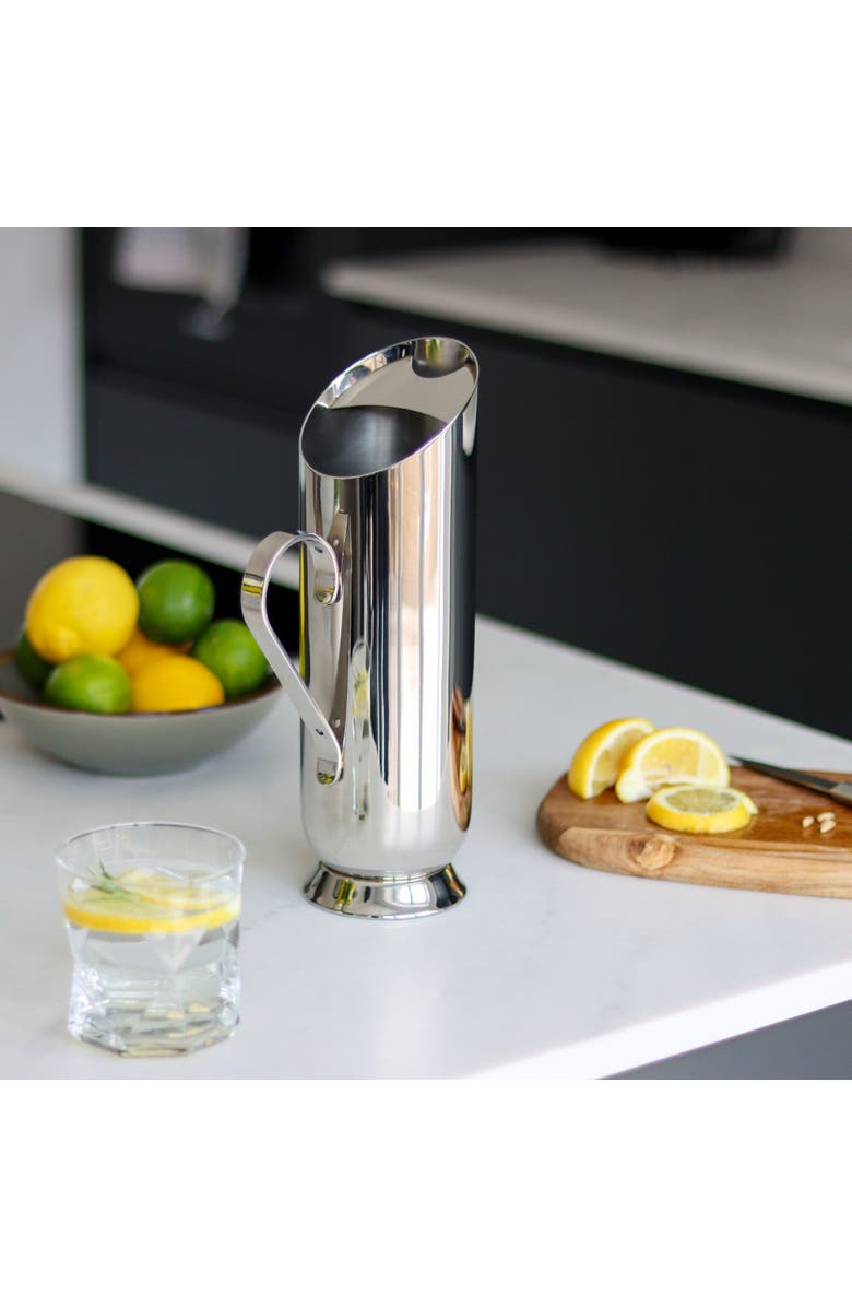 Nick Munro Trombone Water Pitcher, Alternate, color, Silver