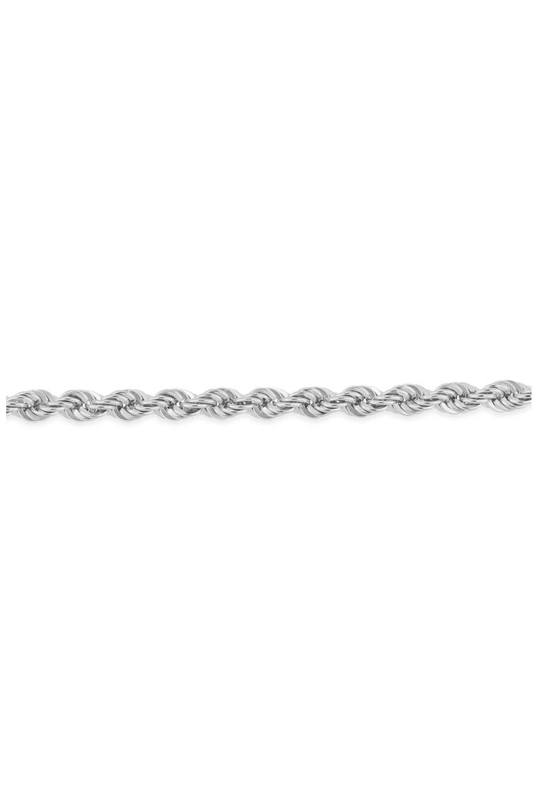 Men's 14K Gold Rope Chain Necklace, 3.7mm (Online Trunk Show), Alternate, color, 14K WHITE GOLD