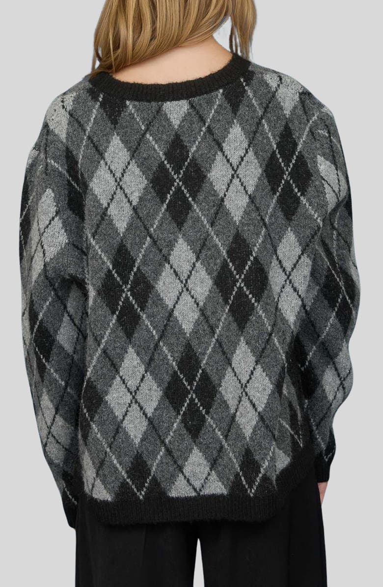 Blu Pepper Argyle Sweater, Alternate, color, Charcoal Multi