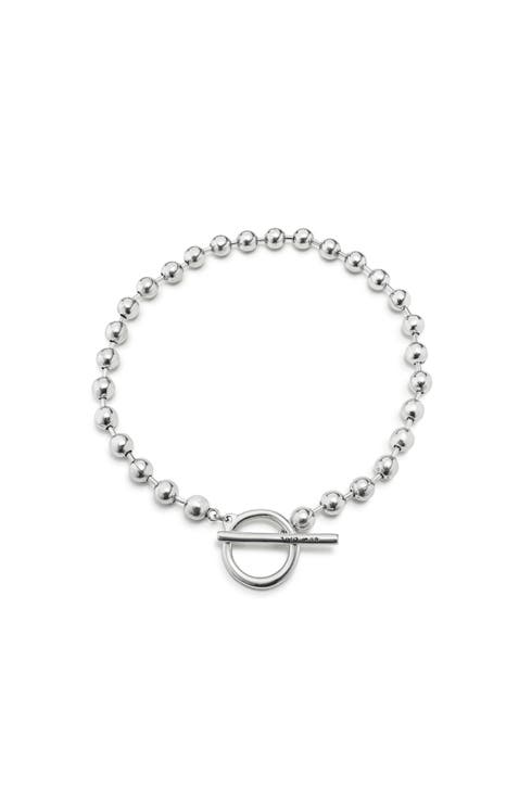 Sterling silver-plated short chain necklace