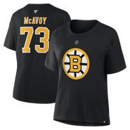 FANATICS Women's Fanatics Charlie McAvoy Black Boston Bruins Authentic Stack Name & Number T-Shirt
