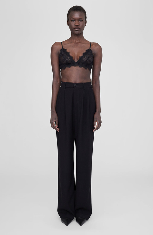 Anine Bing Lace Bra With Trim In Black
