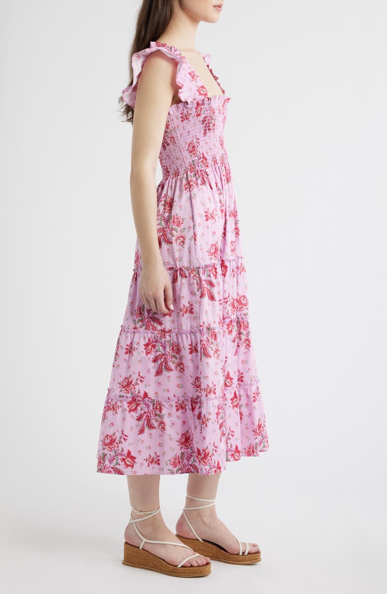 Hill House Home The Ellie Nap Midi Dress, Alternate, color, Delft Bouquet Pink