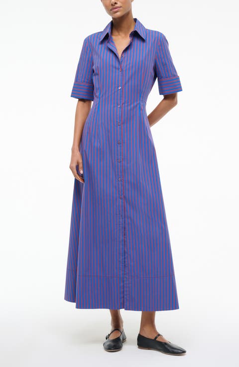Joan Stripe Maxi Shirtdress