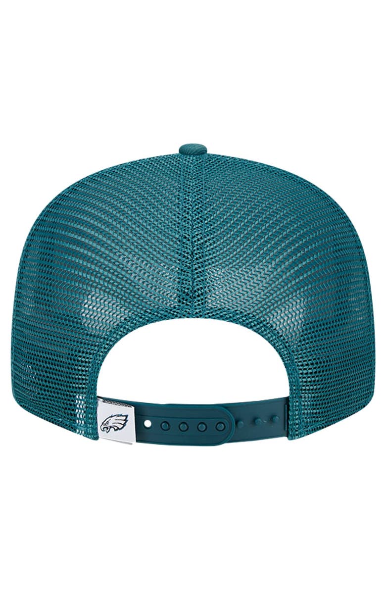 New Era Men's New Era Midnight Green Philadelphia Eagles Main Trucker 9FIFTY Snapback Hat, Alternate, color, Green