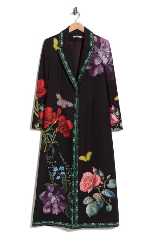 Alice And Olivia Alice + Olivia Bret Long Blazer In Black