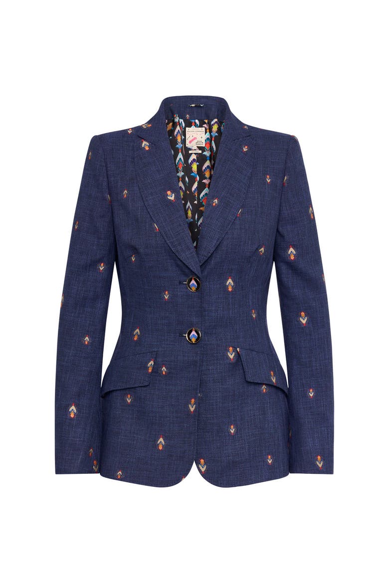 Jeans Jacquard Blazer, Main, color, Jeansblue
